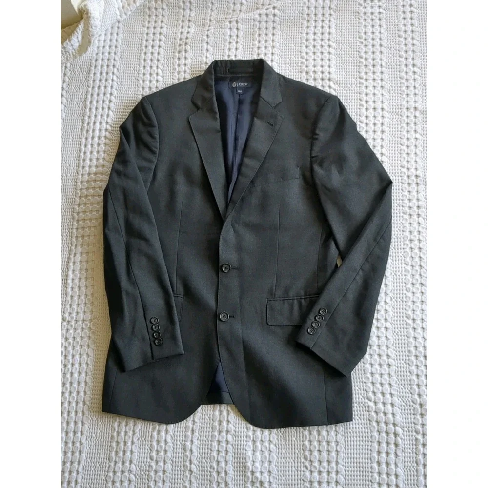 J Crew Aldridge‎ Wool Loro Piana Super 120s Blazer Sz 36 R Charcoal Gray